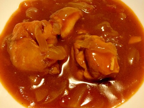 トマト水煮缶入り☆鶏もも肉のカレー